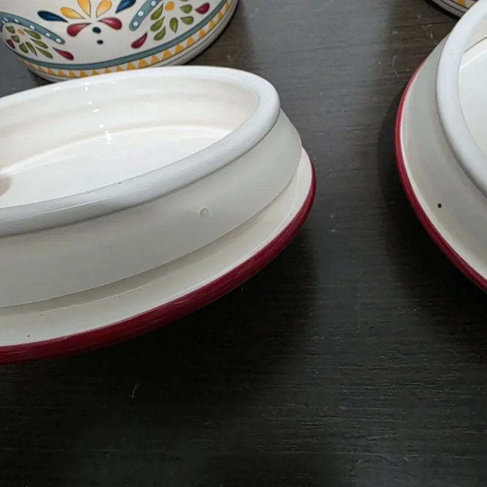Bobby Flay Sevilla Set of 2 Canisters & Lids Painted